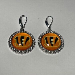 Cincinnati Bengals NFL Fashion Dangle Rhinestone Earrings NEW